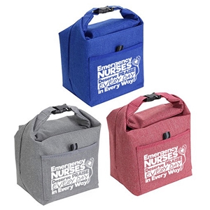 "Emergency Nurses Deserve Praise Every Day, In Every Way" Roll Top Buckle Insulated Lunch Totes 