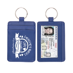 "Emergency Nurses: Your Care Makes A Difference In So Many Ways!" Deluxe ID Holder Wallet  Wallet Key Tag, ID Key Tag, ID Key Ring, Card Holder Key Tag, Imprinted, With Logo, Key Tag Credit Card Holder