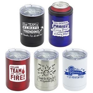 Employee Appreciation Designed 12 oz Vacuum Insulated Stainless Steel Tumbler & Can Cooler 
