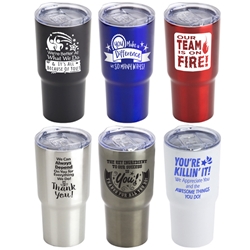 Employee Appreciation Theme Belmont Inside & Out Stainless Steel Travel Tumbler  Vacuum Sealed Tumbler, Vacuum Top Tumbler, Imprinted Vacuum Sealed Tumblers, Stainless Steel Vacuum Sealed Tumblers, Care Promotions, 