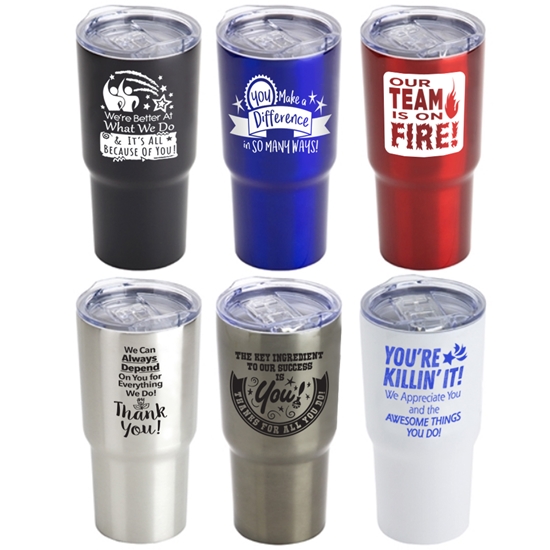 Employee Appreciation Theme Belmont Inside & Out Stainless Steel Travel Tumbler  - EAD009
