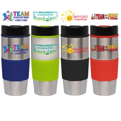 Employee Recognition & Appreciation Lanai 16 oz. Stainless Tumbler - Full Color Imprint  Employee Recognition Tumbler, Employee Appreciation Travel Tumbler, 16 oz, Tumbler, Stainless Steal, Tumbler, 4 Color Process, Imprinted, Personalized, Promotional, with name on it