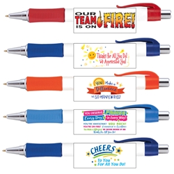 Employee Recognition & Appreciation Vision Grip Pens Assortment Pack ($24.95 for Pack of 25 pens)  Employee Appreciation Pens, Employee Recognition Pens, Assortment, Theme, Full Color Pen, 4 color process pen, full color grip pen, Vision pen,  Imprinted, Personalized, Promotional, with name on it