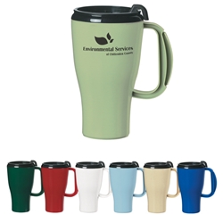 Evolve™ 16 Oz. Omega Mug Evolve™ 16 Oz. Omega Mug, Omega, 16 oz, Mug, Travel Mug, with, handle, Imprinted, Personalized, Promotional, with name on it, Gift Idea, Giveaway,