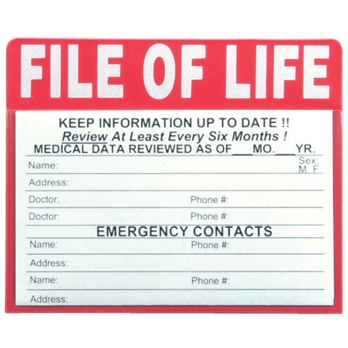 File of Life Magnet | Public Safety Promotional Items | Care Promotions