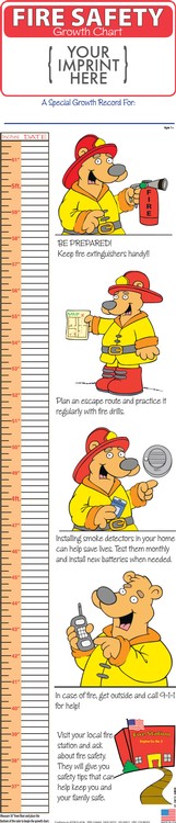 Fire Safety Children's Growth Chart | Care Promotions