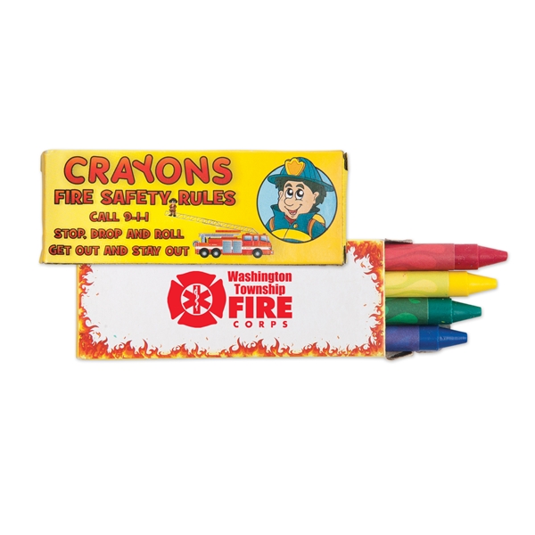 Fire Safety Crayons 4 Pack | Care Promotions