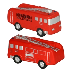 Fire Truck Stress Reliever fire safety promotional items, fire department giveaways, promotional stress relievers, fire truck stress reliever, fire prevention week, fire safety education, promote fire safety, fire engine stress reliever
