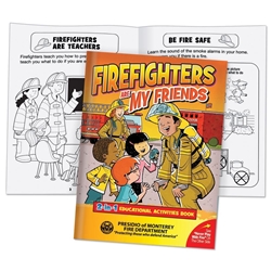 Firefighters Are My Friends/Never Play With Fire 2-in-1 Educational Activities Flipbook - Personalization Available Fire Safety Educational Activities Flipbook, Better Life Line, Fields, Education, Educational, information, Informational, Fire Safety, Guide, Brochure, Paper, Low-cost, Low-Price, Cheap, Instruction, Instructional, Booklet, Small, Reference, Interactive, Learn, Learning, Read, Reading, Health, Well-Being, Living, Awareness, ColoringBook, ActivityBook, Activity, Crayon, Maze, Word, Search, Scramble, Entertain, Educate, Activities, Schools, Lessons, Kid, Child, Children, Story, Storyline, Stories, Fire, Safety, Burn, Fireman, Fighter, Department, Smoke, Danger, Forest, Station, Protect, Protection, Emergency, Firefighter, First Aid,Imprinted, Personalized, Promotional, with name on it, Giveaway, The Positive Line, Positive Promotions, 