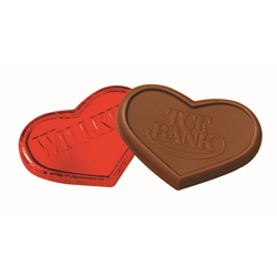 Foil Wrapped Chocolate Heart Heart Chocolates, Appreciation Gifts, Custom Business Gifts, Thank You Gifts, Employee Appreciation, Employee Recognition, Rewards and Incentives, Recognition Program, Valentines Day Gifts, American Heart Month giveaways, Trade Show Giveaways