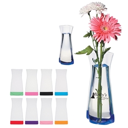 Foldable Vase Foldable Vase. Foldable, Clear, Vase, Imprinted, Personalized, Promotional, with name on it, giveaway,