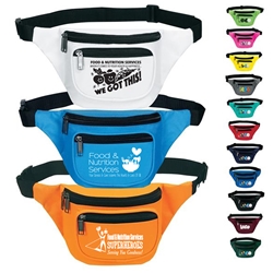 Food & Nutrition Services Theme Three Zippered Fanny Pack  Food Services, Nutrition Services, Gifts,  Appreciation, Food & Nutrition Services Appreciation, Recognition, Dietary Services, Foot Service theme promotional fanny pack, promotional waist pack, custom printed fanny pack, customized travel bag, custom logo fanny pack, promotional products