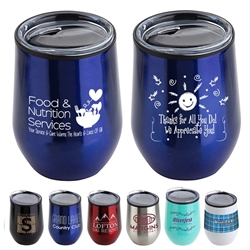 "Food & Nutrition Services: You Service & Care Warms The Hearts & Lives Of All" 12 oz Stainless Steel/Polypropylene Wine Goblet  Food Service Appreciation, Healthcare Food Service Week, Recognition, Theme, Wine Tumbler, Goblet, 11 oz wine goblet, wine holder, wine tumbler, Stainless Steel Wine Holder, 10 oz tumbler, Imprinted Tumblers, Stainless Steel Tumblers, Care Promotions, 