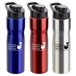 "Food & Nutrition Services: You Service & Care Warms The Hearts & Lives Of All" Theme 25 oz. Stainless Steel Bottle    Food Service, Dietary Services, Theme, bottle, Appreciation, Stainless Steal Water Bottle, Sport Bottle, imprinted sport bottle, promotional, custom printed copper bottle, customized copper bottle, promotional drinkware, custom printed bottle, personalized stainless bottle