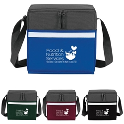 "Food & Nutrition Services: Your Service & Care Warms The Hearts & Lives Of All" Two-Tone Accent 12-Pack Cooler  Food, service, week, Nutrition, Dietary, Services, Healthcare, appreciation, week, recognition, gifts, bags, two tone, cooler, accent, lunch bag, 12 pack cooler, Promotional, Imprinted, Polyester, Travel, Custom, Personalized, Bag 