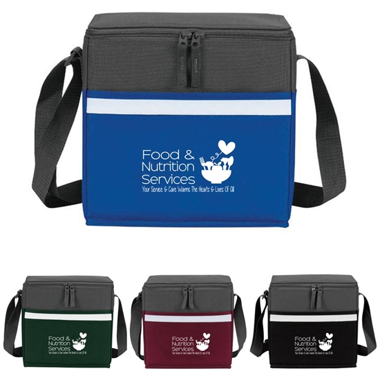 "Food & Nutrition Services: Your Service & Care Warms The Hearts & Lives Of All" Two-Tone Accent 12-Pack Cooler  - FSW025