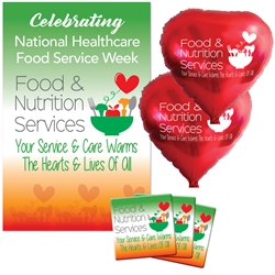 "Food & Nutrition Services: Your Service & Care Warms The Hearts & Lives Of All" Celebration Party Pack  Food Service, Nutrition Service, Dietary Services, theme decoration pack,  Food Service theme Party Pack, Food Service, Celebration Pack, Food Service, Appreciation, Week, Food Service  theme Celebration Pack