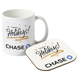 Full Color Ceramic Mug & Neoprene Coaster Gift Set