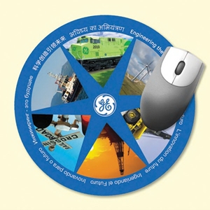 Full Color Round Recycled Hard Surface Mouse Pad 