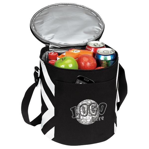 "Caring Staff, Caring Team" Geometric Print Accent 12-Pack Round Cooler  - NUR109
