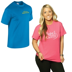  Gildan® Heavy Cotton™ Classic Fit Adult T-Shirt 5.3oz. Color Imprinted T-Shirt, Printed Cotton T-Shirt, 5.3 Oz T-shirt with logo, Heavy Cotton T-Shirt Printed, 