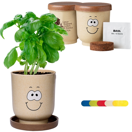Goofy Group™ Grow Pot Eco Basil Herb Planter | Care Promotions