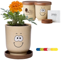 Goofy Group™ Grow Pot Eco Marigold Flower Planter | Care Promotions