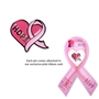 Hope Pink Ribbon & Heart Lapel Pin | Breast Cancer Awareness Merchandise | Care Promotions