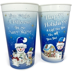 Happy Holidays Employee Appreciation 32 oz Cup Employee Holiday Appreciation cup, Holiday Recognition Cup, Recognition Teat Cup, Holiday Staff Appreciation Cup 