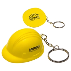 Hard Hat Stress Reliever Key Chain safety promotional items, national safety month gifts, workplace safety awareness, safety incentives, safety reminders, safety awards, safety gifts