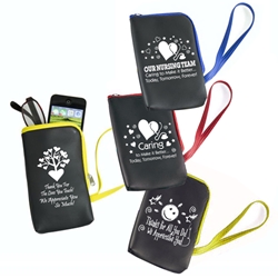 Healthcare & Recognition Stock Design Wrist Friendly Cell Phone, Electronics & Eyeglass Pouches  wrist, band, recognition, friendly, electronics, eyeglass holder, eyeglass, pouch, wallet, zippered, Imprinted, Personalized, 