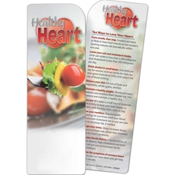 Healthy Heart Bookmark Healthy Heart Bookmark, BetterLifeLine, BetterLife, Education, Educational, information, Informational, Wellness, Guide, Brochure, Paper, Low-cost, Low-Price, Cheap, Instruction, Instructional, Booklet, Small, Reference, Interactive, Learn, Learning, Read, Reading, Health, Well-Being, Living, Awareness, Book, Mark, Tab, Marker, Bookmarker, Page holder, Placeholder, Place, Holder, Card, 2-side, 2-sided, Page, Man, Men, Guy, Dude, Male, Exercise, Fitness, Healthy, Eating, Nutrition, Diet, Check-Up, Body, Fat, Muscles, Lean, Heart, Doctor, First Aid, Imprinted, Personalized, Promotional, with name on it, Giveaway,