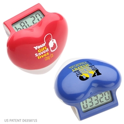 Healthy Heart Step Pedometer heart promotional items,heart health giveaways, promotional pedometers, heart pedometer, american heart month, heart health education, cardiology giveaways, employee wellness