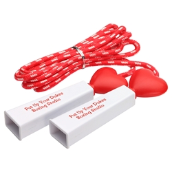 Heart Fitness Jump Rope heart promotional items, heart health giveaways, promotional jump rope, heart jump rope, american heart month, heart health education, cardiology giveaways, employee wellness