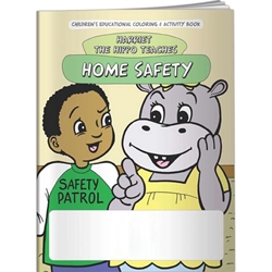 Home Safety with Harriet the Hippo Coloring Book Home Safety with Harriet the Hippo Coloring Book, BetterLifeLine, BetterLife, Education, Educational, information, Informational, Wellness, Guide, Brochure, Paper, Low-cost, Low-Price, Cheap, Instruction, Instructional, Booklet, Small, Reference, Interactive, Learn, Learning, Read, Reading, Health, Well-Being, Living, Awareness, ColoringBook, ActivityBook, Activity, Crayon, Maze, Word, Search, Scramble, Entertain, Educate, Activities, Schools, Lessons, Kid, Child, Children, Story, Storyline, Stories, Poison, Accident, Fall, Hurt, Electrical Shock, Drown, Hazardous, Ingest, CPR, Stairs, Windows, Elementary, Imprinted, Personalized, Promotional, with name on it, Giveaway,