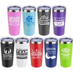 Housekeeping & Environmental Services Appreciation SENSO™ 17 oz Vacuum Insulated Stainless Steel Tumbler   Environmental Services, EVS, Housekeeping, theme, Housekeepers week, theme, Tumbler, 17 oz Vacuum Insulated Stainless Steel Bottle, imprinted travel tumbler, Stainless Steel travel tumbler, Imprinted Tumblers, Imprinted, personalized, with name on it, Care Promotions, 