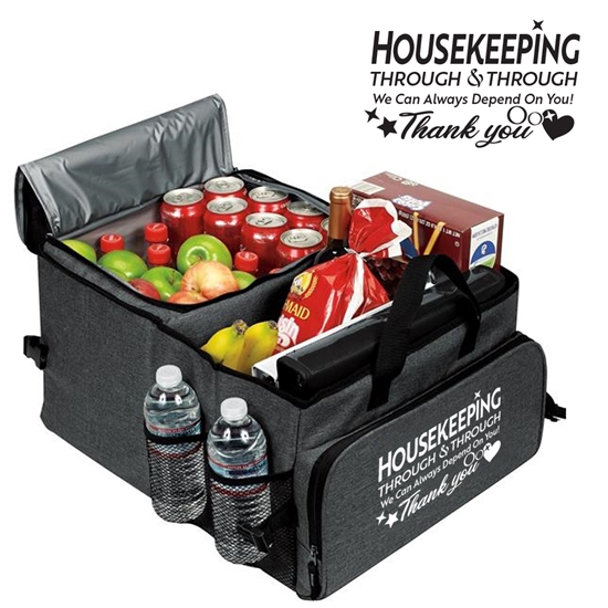 "Housekeeping: Through and Through We Can Always Depend on You!" Deluxe 40 Cans Cooler Trunk Organizer  - HKW164
