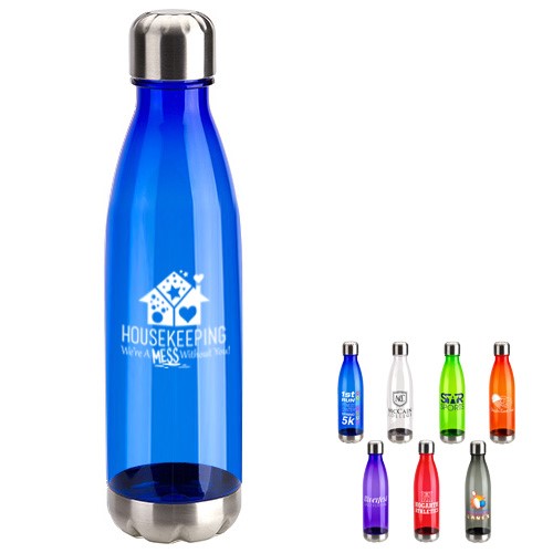 "Housekeeping: We're A Mess Without You" 25 oz Tritan Bottle with Stainless Base and Cap 