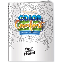 Hues of Happiness (Flowers) Color Comfort Coloring Book Coloring Books for Adults, Stress Relief, Adult Coloring Books