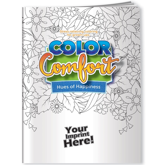 Hues of Happiness (Flowers) Color Comfort Coloring Book - EDU395