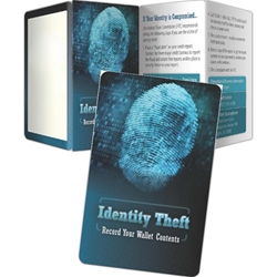 ID Theft: Record Your Wallets Contents Key Points ID Theft: Record Your Wallets Contents Key Points, Pocket Pal, Record, Keeper, Key, Points, Imprinted, Personalized, Promotional, with name on it, giveaway, BetterLifeLine, BetterLife, Education, Educational, information, Informational, Wellness, Guide, Brochure, Paper, Low-cost, Low-Price, Cheap, Instruction, Instructional, Booklet, Small, Reference, Interactive, Learn, Learning, Read, Reading, Health, Well-Being, Living, Awareness, KeyPoint, Wallet, Credit card, Card, Mini, Foldable, Accordion, Compact, Pocket, Financial, Debit, Credit, Check, Credit union, Investment, Loan, Savings, Finance, Money, Checking, Cash, Transactions, Budget, Wallet, Purse, Creditcard, Balance, Reconciliation, Retirement, House, Home, Mortgage, Refinance, Real
