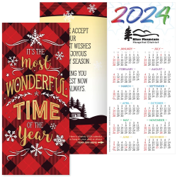 "Its The Most Wonderful Time Of The Year" 2024 Gold Foil-Stamped Greeting Card Calendar Mailable Calendar, Direct Mail Calendar, Customer Calendar Stick Up, Wall Calendar, Planner, The Positive Line, Business Calendar, Office Calendar, Business Gifts, Corporate Gifts, Sales and Marketing, Sales Meetings, Giveaways, Promotional Calendars, greeting card calendar, holiday greeting card, custom printed greeting card calendar