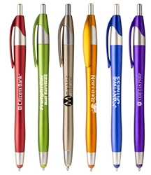 Javalina Spring Stylus Pen javalina pen, Pen, Ballpoint, Plastic, Imprinted, Personalized, Promotional, with name on it, giveaway, black ink, blue ink, promotional pens, custom logo pens, logo pens, pens with logo, custom stylus pen