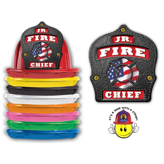 Jr. Fire Chief Deluxe Plastic Fire Hat - FPW016