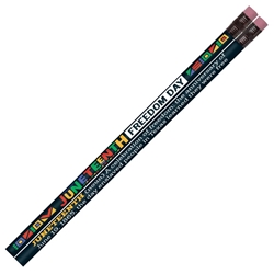  Juneteenth Full-Color Pencil - Pack of 50 Juneteenth pencil, Juneteenth promotional items, Juneteenth giveaways, Juneteenth educational items, Juneteenth promotions, Juneteenth educational activity books, 