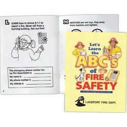 LETS LEARN THE ABCS OF FIRE SAFETY LETS LEARN THE ABCS OF FIRE SAFETY, Better Life Line, Fields, Education, Educational, information, Informational, Fire Safety, Guide, Brochure, Paper, Low-cost, Low-Price, Cheap, Instruction, Instructional, Booklet, Small, Reference, Interactive, Learn, Learning, Read, Reading, Health, Well-Being, Living, Awareness, ColoringBook, ActivityBook, Activity, Crayon, Maze, Word, Search, Scramble, Entertain, Educate, Activities, Schools, Lessons, Kid, Child, Children, Story, Storyline, Stories, Fire, Safety, Burn, Fireman, Fighter, Department, Smoke, Danger, Forest, Station, Protect, Protection, Emergency, Firefighter, First Aid,Imprinted, Personalized, Promotional, with name on it, Giveaway, 
