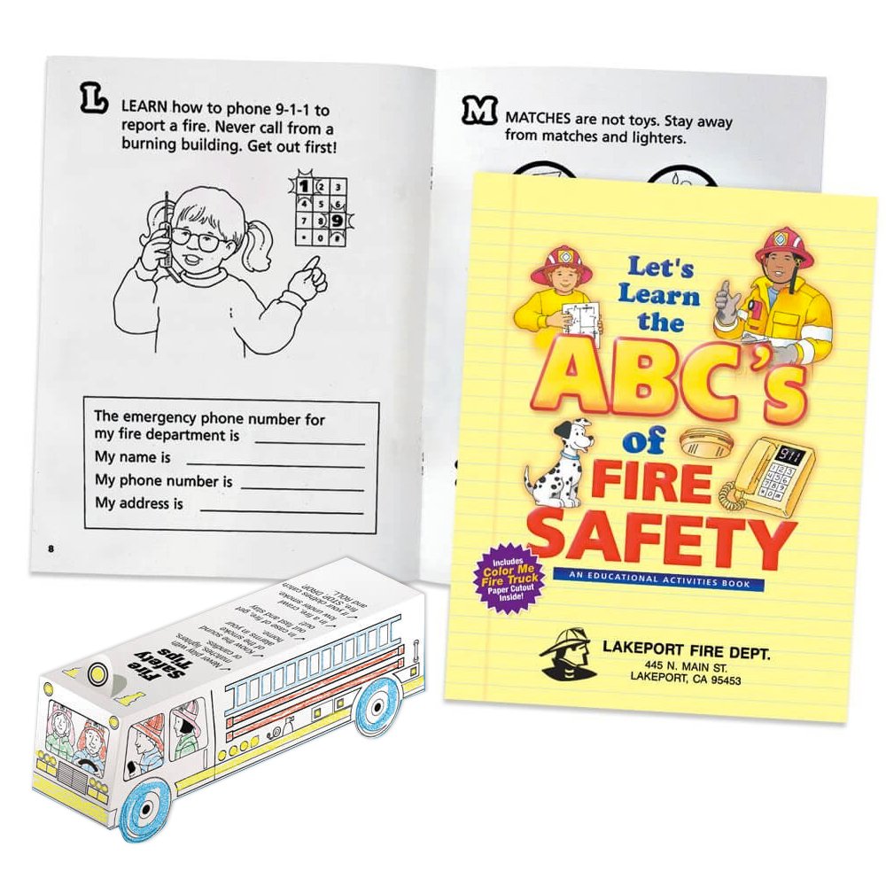 Let's Learn The ABC's Of Fire Safety With Pop-Out Fire Truck Educational Activities Book  - FPW036