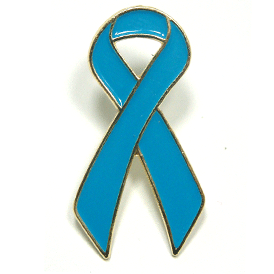 Light Blue Ribbon Lapel Pin