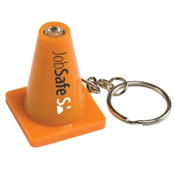 Light Up Safety Cone Key Tag | Care Promotions