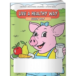 Live a Healthy Way Every Day Coloring Book Live a Healthy Way Every Day Coloring Book, BetterLifeLine, BetterLife, Education, Educational, information, Informational, Wellness, Guide, Brochure, Paper, Low-cost, Low-Price, Cheap, Instruction, Instructional, Booklet, Small, Reference, Interactive, Learn, Learning, Read, Reading, Health, Well-Being, Living, Awareness, ColoringBook, ActivityBook, Activity, Crayon, Maze, Word, Search, Scramble, Entertain, Educate, Activities, Schools, Lessons, Kid, Child, Children, Story, Storyline, Stories, Imprinted, Personalized, Promotional, with name on it, Giveaway,